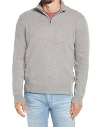 Frame Slim Fit Quarter Zip Cashmere Sweater