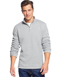 Club Room Solid Quarter Zip Fleece Sweater