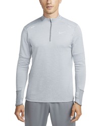 Nike Therma Fit Quarter Zip Long Sleeve Training Top In Smoke Greygrey Fogheather At Nordstrom