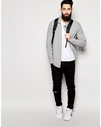 Asos Brand Cardigan With Asymmetric Zip