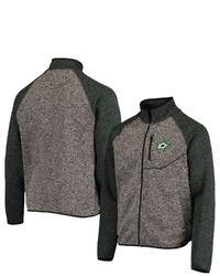 G-III SPORTS BY CARL BANKS Charcoalkelly Green Dallas Stars Switchback Transitional Raglan Full Zip Jacket At Nordstrom