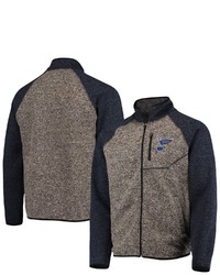 G-III SPORTS BY CARL BANKS Charcoalnavy St Louis Blues Switchback Transitional Raglan Full Zip Jacket At Nordstrom