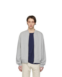Dries Van Noten Grey Hoddan Hand Zip Up Sweatshirt