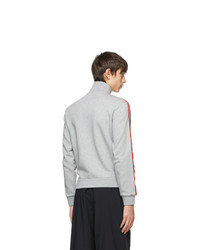 Moncler Grey Jersey Zip Up Track Jacket