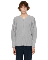 Homme Plissé Issey Miyake Grey Monthly Color March Zip Up Cardigan