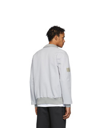 GR10K Grey Pique Plant Zip Sweater