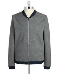 Strellson Merino Wool Zip Front Sweater