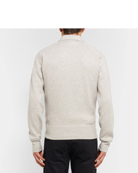 Tom Ford Mlange Cotton Blend Jersey Zip Up Sweatshirt
