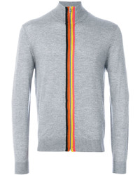 Paul Smith Rainbow Trim Zip Front Sweater