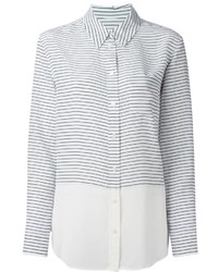 Horizontal Striped Dress Shirt
