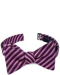 Horizontal Striped Silk Bow-tie