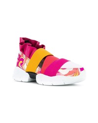 Emilio Pucci Colour Block Slip On Sneakers