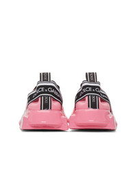 Dolce And Gabbana Pink Mesh Sorrento Melt Sneakers