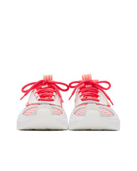 Dolce And Gabbana Pink Stretch Mesh Daymaster Sneakers