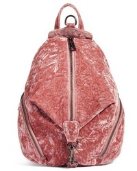 Rebecca Minkoff Medium Julian Velvet Backpack Pink