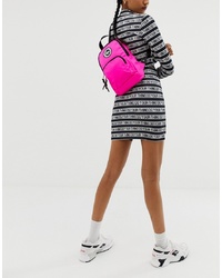 Hype One Shoulder Backpack In Pink Neon