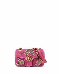 Gucci Gg Marmont Mini Velvet Shoulder Bag