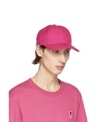AMI Alexandre Mattiussi Pink Logo Cap