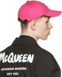 Alexander McQueen Pink Logo Cap