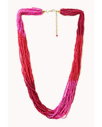 Forever 21 Bold Colorblocked Beaded Necklace