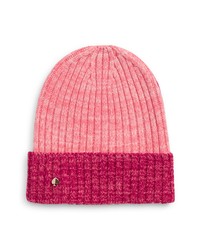 kate spade new york Mouline Patch Beanie In Pink Multi At Nordstrom