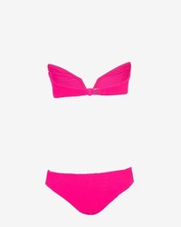 Tori Praver Full Chai Bandeau Bikini Fuschia  Final Sale