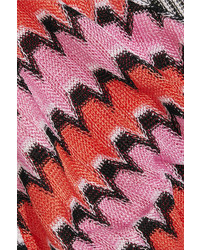 Missoni Mare Crochet Knit Triangle Bikini Pink