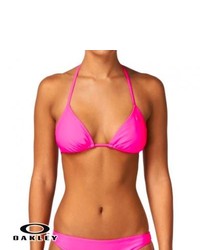 Oakley Solid Hits Triangle Bikini Top Pink Blast