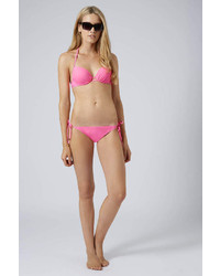 Topshop Pink Plunge Bikini Top