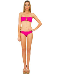 Caffe Swimwear Bandeau Bikini In Vibrant Fuchsia