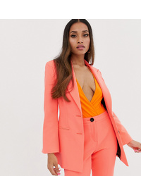 Asos Petite Asos Design Petite Fluro Pink Suit Blazer