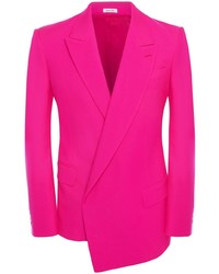 Alexander McQueen Asymmetric Double Breasted Suit Jacket