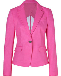 DKNY Charming Pink One Button Cotton Blazer