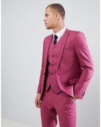 ASOS DESIGN Skinny Suit Jacket In Berry Pink