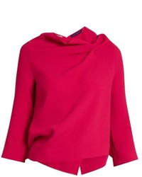 Roland Mouret Oscar Double Faced Wool Long Sleeved Top