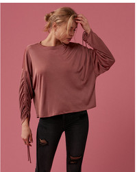 Express Ruched Long Sleeve Top