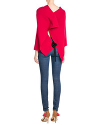 Roland Mouret Wool Crepe Top With Open Back