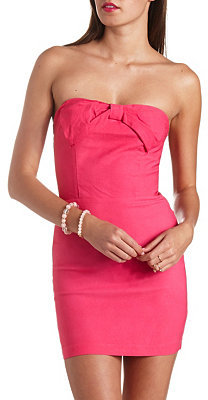 strapless bow dress