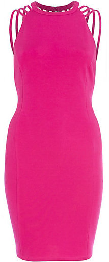 pink strappy dress