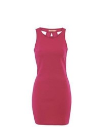 Dolly & Delicious New Look Dark Pink Cut Out Back Bodycon Dress
