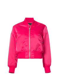 hot pink bomber jacket womens