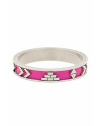 House Of Harlow 1960 Aztec Bangle With Fuchsia Leather