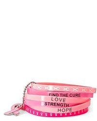 jcpenney Asstd Private Brand Breast Cancer Awareness Silicone 6 Pc Bracelet Set