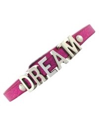BCBGeneration Bracelet Silver Tone Pink Glitter Pvc Dream Mini Affirmation Bracelet
