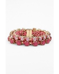 Cara Couture Double Row Bracelet Pink