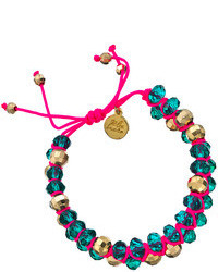 Blee Inara Hot Pink Emerald Glass Bead Bracelet