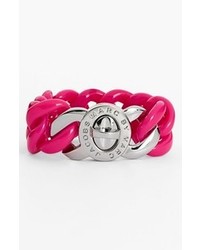 Marc by Marc Jacobs Turnlock Candy Small Bracelet Pop Pinkargento