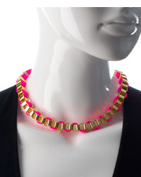 Sara Designs Neon Pink Box Chain Wrap Bracelet