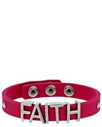 Steel By Design Stainless Steel Faith Silicone Adjustable Bracelet