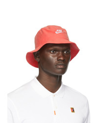 Nike Red Washed Nsw Bucket Hat
